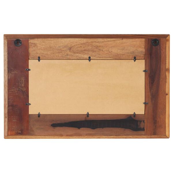 vidaXL Espejo con enchapado de Buda madera maciza reciclada 80x50 cm