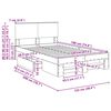 vidaXL Estructura de cama Negro 120 x 200 cm Madera de ingenier&iacute;a