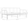 vidaXL Sof&aacute; cama extra&iacute;ble sin colch&oacute;n metal blanco 90x200cm