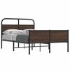 vidaXL Estructura de cama sin colch&oacute;n 120x200 cm madera marr&oacute;n roble