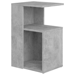 vidaXL Mesa auxiliar de madera contrachapada gris hormig&oacute;n 36x30x56 cm