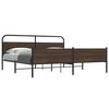 vidaXL Estructura de cama sin colch&oacute;n metal roble marr&oacute;n 200x200 cm