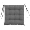 vidaXL Cojines para asiento 4 pcs Gris oscuro 40 x 40 x 6 cm