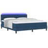 vidaXL Cama tipo Box Spring con colch&oacute;n con LED Azul 180 x 200 cm tela