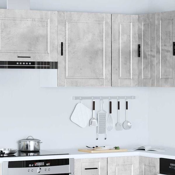 vidaXL Armario de pared cocina Porto madera ingenier&iacute;a gris hormig&oacute;n