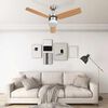 vidaXL Ventilador de techo con luz con mando marr&oacute;n claro 108 cm