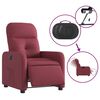 vidaXL Sillón reclinable eléctrico tela rojo tinto