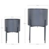 House Nordic Juego de maceteros 2 piezas Pavia gris