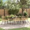 vidaXL Conjunto de Comedor de Jard&iacute;n 7 pcs Marr&oacute;n rat&aacute;n sint&eacute;tico