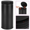 vidaXL Cubo de basura con sensor autom&aacute;tico 80L acero al carbono negro