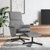 vidaXL Sill&oacute;n reclinable con reposapi&eacute;s tela gris claro