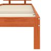 vidaXL Estructura de cama con cabecera Marr&oacute;n cera 90 x 190 cm