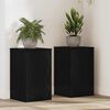 vidaXL Soporte de plantas 2 pcs Roble Negro 30 x 30 x 50 cm