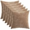 vidaXL Funda de almohada 6 uds. HEERLEN Marr&oacute;n 30 x 30 cm