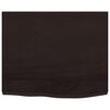 vidaXL Encimera de baño madera tratada marrón oscuro 60x60x(2-4) cm