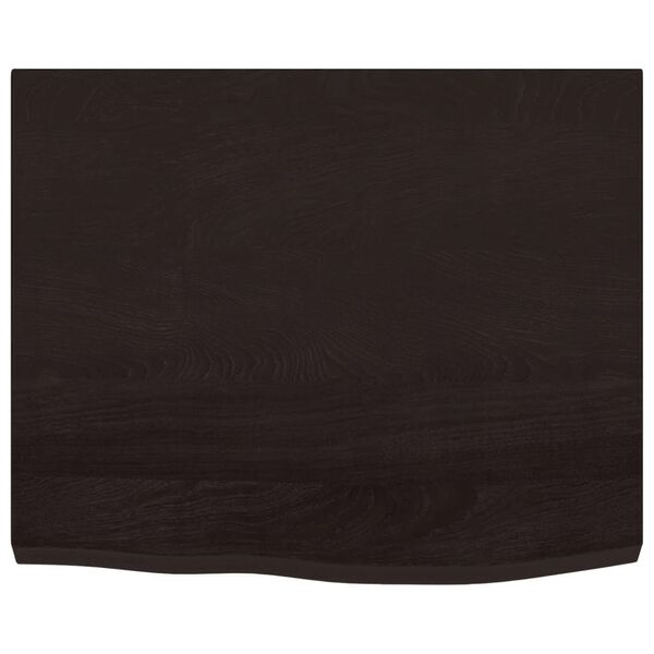 vidaXL Encimera de baño madera tratada marrón oscuro 60x60x(2-4) cm