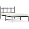 vidaXL Estructura cama sin colch&oacute;n con cabecero metal negro 100x200 cm