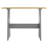 vidaXL Mesa de comedor con banco REINE madera maciza pino marr&oacute;n gris