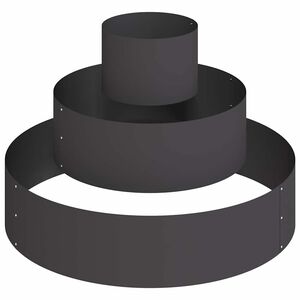 vidaXL Maceta para Jard&iacute;n Negro 90 x 90 x 20 cm Acero laminado en fr&iacute;o