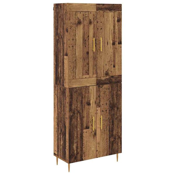 vidaXL Aparador alto Madera envejecida 69,5 x 34 x 180 cm