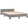 vidaXL Estructura de cama sin colch&oacute;n terciopelo gris claro 120x200 cm