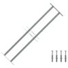 vidaXL Reja de seguridad ajustable ventana con 2 barras 700-1050 mm