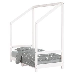 vidaXL Estructura de cama para ni&ntilde;os madera de pino blanco 70x140 cm