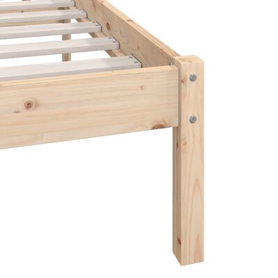 vidaXL Estructura de cama de madera maciza de pino gris 160x200 cm