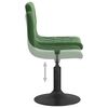 vidaXL Silla de comedor giratoria de terciopelo verde oscuro