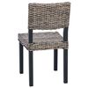 vidaXL Silla de comedor 2 pcs Lavado negro 46 x 55 x 84 cm Rat&aacute;n Kubu