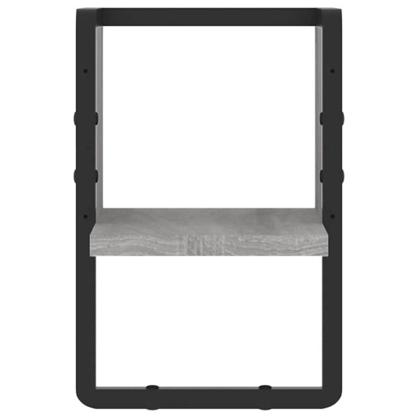 vidaXL Estante de pared con barra gris Sonoma 20x25x30 cm
