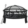 vidaXL Brasero con atizador acero XXL 50 cm