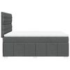 vidaXL Cama box spring con colch&oacute;n tela gris oscuro 140x190 cm