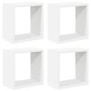 vidaXL Estantes cubo de pared 4 unidades blanco 26x15x26 cm