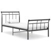 vidaXL Estructura de cama sin colch&oacute;n metal negro 100x200 cm