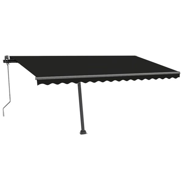 vidaXL Toldo de pie automático gris antracita 400x350 cm