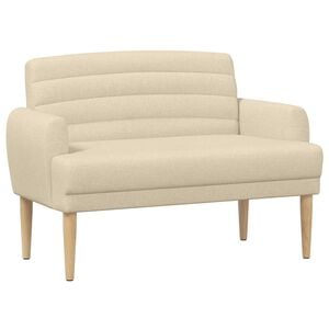 vidaXL Sof&aacute; amoroso con botones acolchados Crema 116 x 67 x 80 cm Tela