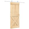 vidaXL Puerta corredera con herrajes madera maciza de pino 80x210 cm