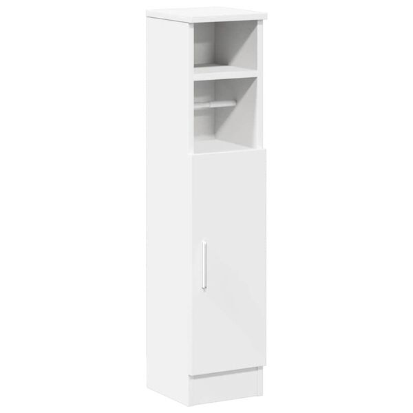 vidaXL Mueble de ba&ntilde;o con portarrollos blanco 20,5x22x90 cm