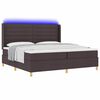 vidaXL Cama tipo Box Spring con colch&oacute;n Marr&oacute;n 200 x 200 cm tela