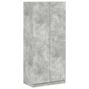 vidaXL Armario de madera contrachapada gris hormig&oacute;n 90x52x200 cm