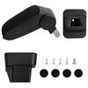 vidaXL Reposabrazos para coche Negro 13x34x(33-46) cm ABS
