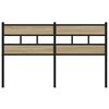 vidaXL Cabecero de acero y madera de ingenier&iacute;a roble Sonoma 140 cm