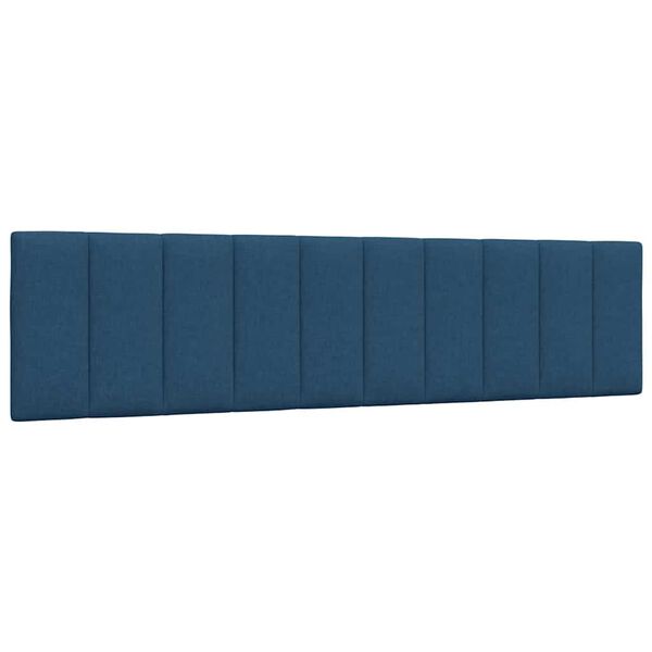 vidaXL Cabecero de cama acolchado Hanko tela azul 200 cm