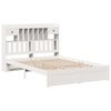 vidaXL Cama con estanter&iacute;a sin colch&oacute;n madera maciza blanca 150x200 cm