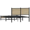 vidaXL Estructura de cama sin colchón metal roble Sonoma 120x190 cm
