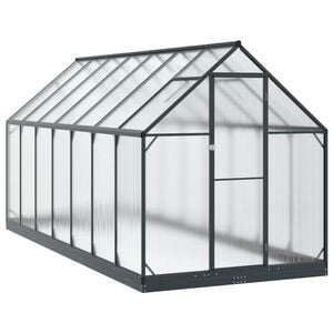 vidaXL Invernadero de Jard&iacute;n Gris antracita 183,5 x 423,5 x 207 cm