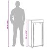 vidaXL Mueble zapatero con funda de tela color crema 58x28x106 cm