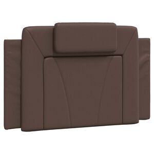 vidaXL Cabecero de cama acolchado Viana cuero sint&eacute;tico marr&oacute;n 80 cm