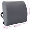 vidaXL Almohada lumbar Gris Espuma Viscoel&aacute;stica 36 x 30 x 12 cm